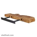 شلف دیواری روستیک با ظاهری گرم و طبیعی، ایده‌آل برای فضاهای کلاسیک و روستیک