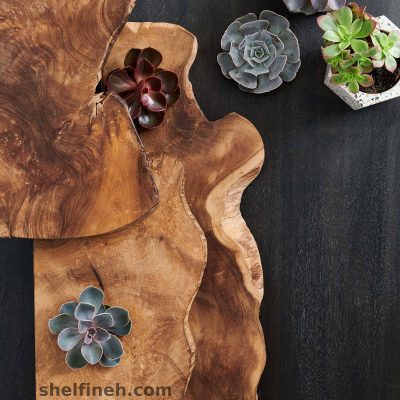 شلف چوبی روستیک دیواری برای دکوراسیون منزل