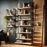 شلف کتابخانه چوبی