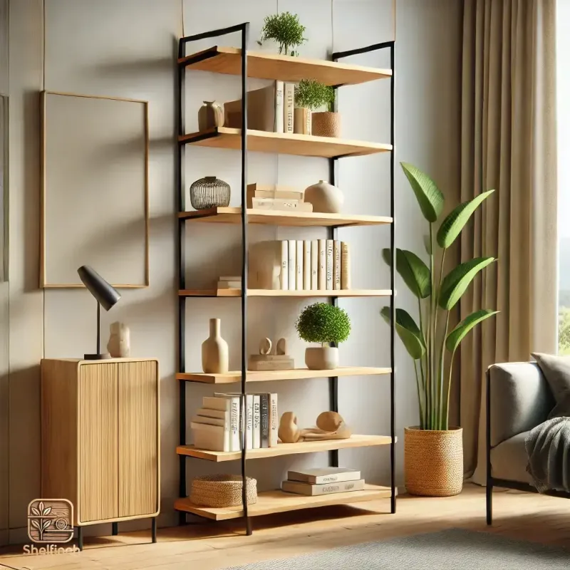 شلف کتابخانه چوبی - Image 5