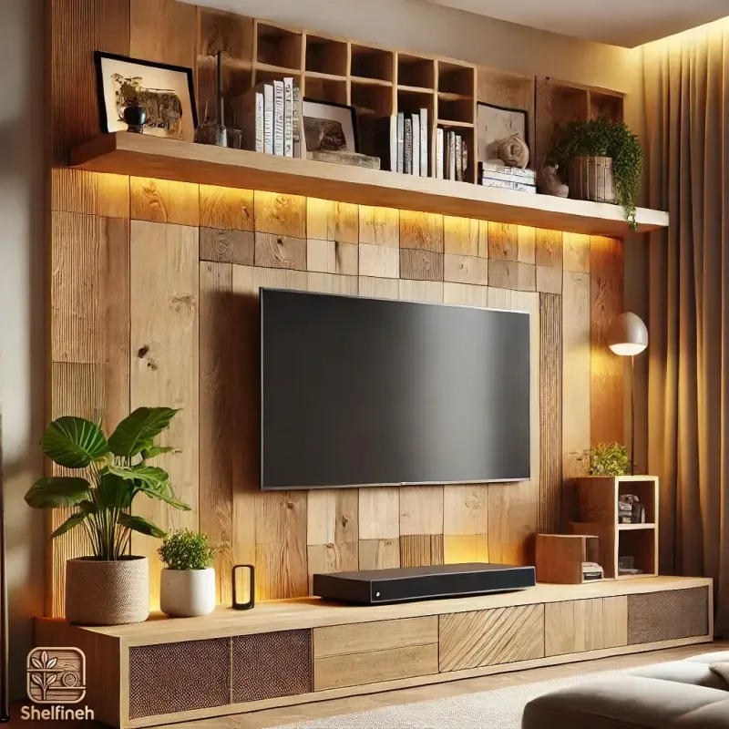 شلف تلویزیون چوبی - Image 3