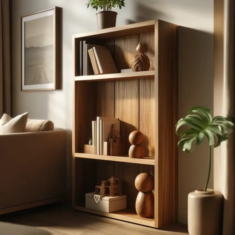 شلف کتابخانه چوبی - Image 3