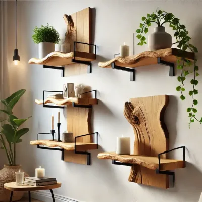 شلف دکوری چوبی