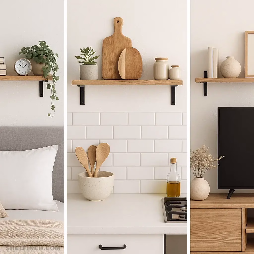 ایده استفاده از شلف دیواری در اتاق خواب، آشپزخانه و پذیرایی (1)