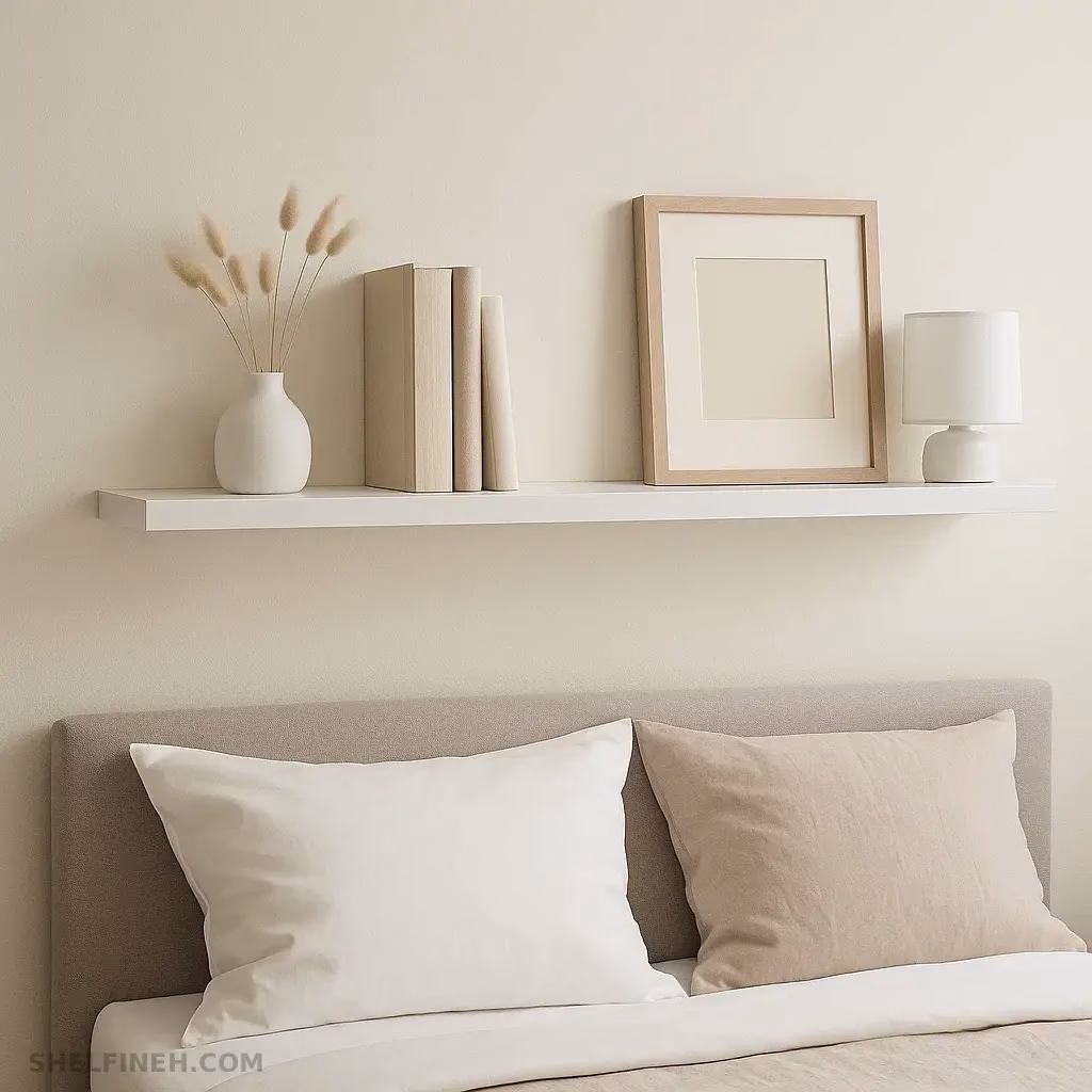 خرید شلف دیواری اتاق خواب با طراحی مینیمال